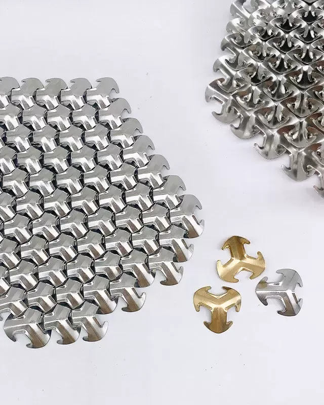 Tri-Pattern Armor Plate | Stainless Steel | 28mm