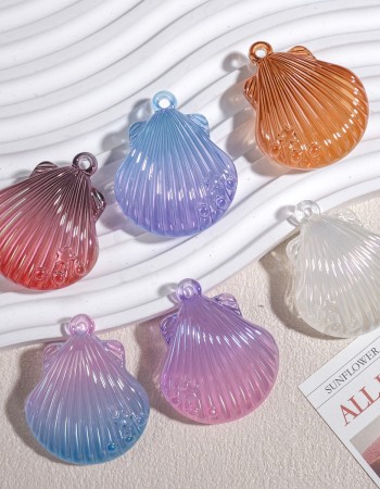 Ocean Acrylic Starfish Shell Pendant Charms DIY Jewelry Supplies