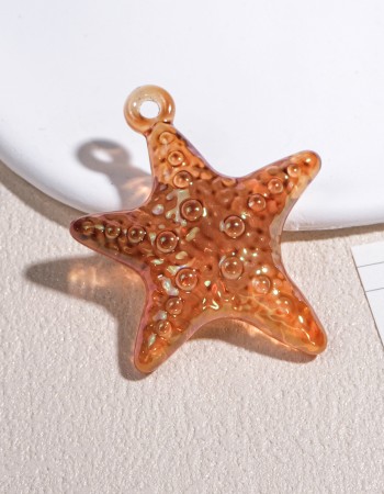 Ocean Acrylic Starfish Shell Pendant Charms DIY Jewelry Supplies
