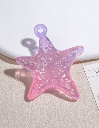 Ocean Acrylic Starfish Shell Pendant Charms DIY Jewelry Supplies