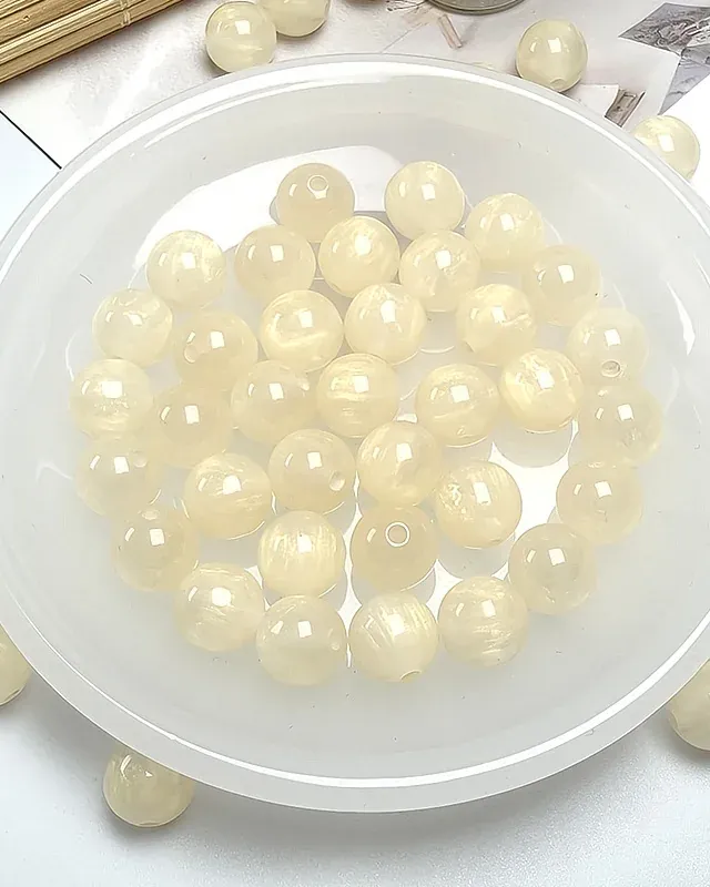 Galaxy Dream Sparkle Beads – 8mm/10mm/12mm Round Resin Beads for DIY Jewelry Making (15 Colors + Mix)