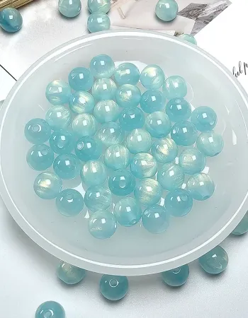 Galaxy Dream Sparkle Beads – 8mm/10mm/12mm Round Resin Beads for DIY Jewelry Making (15 Colors + Mix)