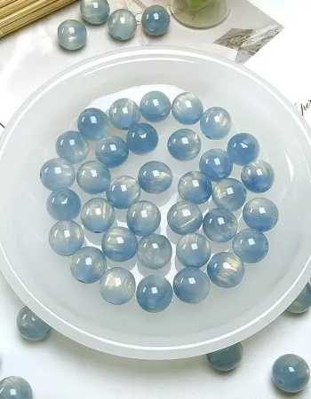 Galaxy Dream Sparkle Beads – 8mm/10mm/12mm Round Resin Beads for DIY Jewelry Making (15 Colors + Mix)