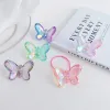 Acrylic Butterfly Beads 25mm - Rainbow Faceted Butterfly Charms for DIY Jewelry Making, Earrings, Bracelets & Hair Accessories (5pcs/Bag)