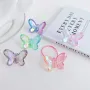 Acrylic Butterfly Beads 25mm - Rainbow Faceted Butterfly Charms for DIY Jewelry Making, Earrings, Bracelets & Hair Accessories (5pcs/Bag)